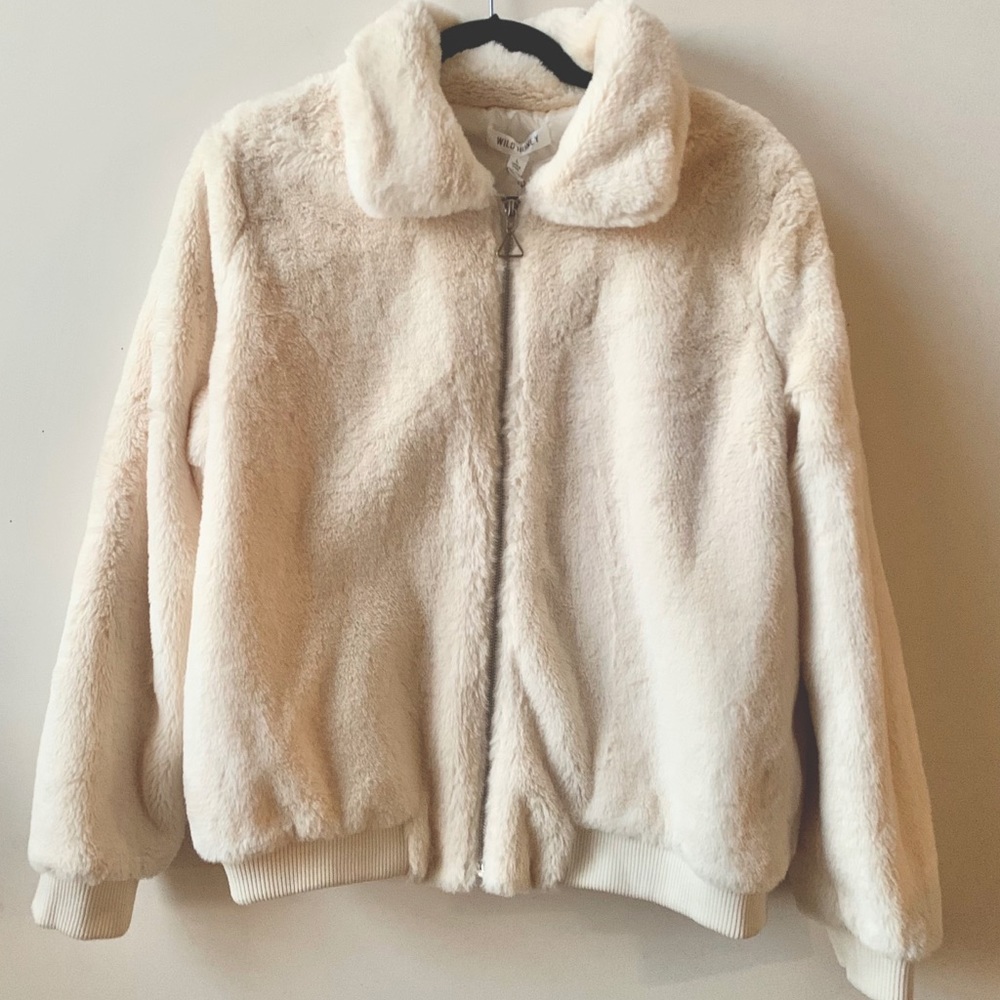 NWT Plush Full Zip plush jacket L